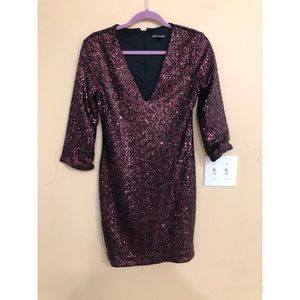 Red sequin dress